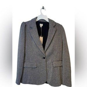 A New Day Long Herringbone Tweed Blazer Size 12 NWT